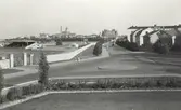 Fredriksskansgatan med idrottsplatsen till vänster omkring 1936