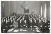 Längst till höger i första raden riksdagsman Arthur Heiding, Kalmar. Längst till vänster i första raden riksdagsman Fritz Börjesson, Glömminge.
1940-talet.