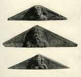 Detaljer från slottsbrunnen, fotograferade vid brunnens nertagande 1925.