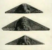 Detaljer från slottsbrunnen, fotograferade vid brunnens nertagande 1925.