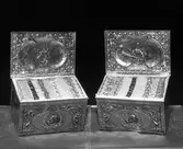 Reklamfoto för A E Mellqvists karamellfabrik taget 1925.