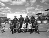 Bild från bygget av nöjesfältets attraktioner vid Wermlandsutställningen 1929.