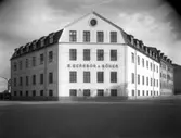 Bergson & Söners industrifastighet ca år 1930. Bergson övertog fastigheten 1925 som tidigare användes av A E Mellqvists  sylt- och saftfabrik.