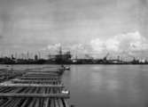 Vy från Yttre hamn år 1928.