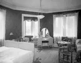 Centralhotellets hörnrum med burspråk på en bild från 1934. Huset  där hotellet låg byggdes 1895 och revs i mitten på 1980-talet.