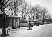 Karlstads Omnibusscentral vid Norra Strandgatan på en bild från 1937.