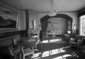 Interiör från  Sandwallska villan på Malmtorgsgatan 12 i Klara på 1930-talet. Familjen flyttade till Stockholm 1922 men namnet levde kvar.