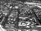 Vy över centrum österut år 1935. Oskarpt original.
