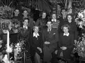 Personalen i Bryskhes Blomsterhandel 1944.