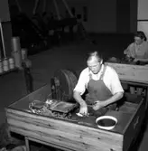 Bild från Svenska Tobaksmonopolets fabrik i Arvika tagen år 1946.