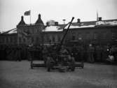 Luftvärnspjäs på torget 1940.