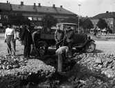 Stensättare på Stora Torget 1936.