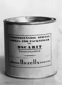 Oscarit. Burk med smörja. Aug. Huzells AB