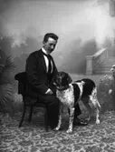 Man med hund.
