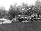 Konsert i Stadsträdgården någon gång i slutet av 1890-talet. Fontänen inköptes 1896.