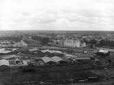 Utsikt från Herrhagens vattentorn på en bild tagen 1926. Kornigt original.