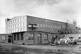Bild tagen 1942 från etapp 1 av Svenska Rayons bygge i Älvenäs, Vålberg.
