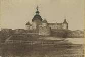 Kalmar slott
1870-talet Duplikat
Observera att Helgo Zetterwalls tornhuv på Kuretornet ritats till med penna! Denna huv byggdes under restaureringen 1886-90.