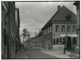 Vy mot varmbadhuset från Kaggensgatan.