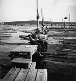 Timmerflottning på Marmen.