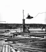 Timmerflottning på Marmen.