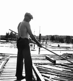 Timmerflottning på Marmen.