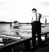 Timmerflottning på Marmen.