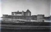 Kalmar slott. Foto efter 1874 då ombyggnaden av tornen började.