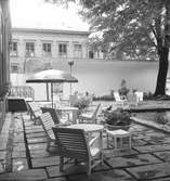 Grand Central Hotell, Gävle. Trädgården. Den 17 juni 1949