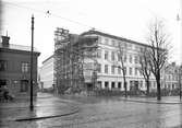 Grand Central Hotell, Gävle. Byggnadsställning. Den 14 november 1945