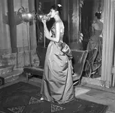 Mannekänguppvisning på Centralhotellet. 19 september 1956.