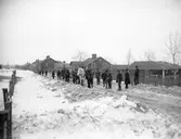 Snöröjning. Tidsomfånget är 1900 - 1940