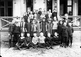 Gruppbild, skolklass, folkskolan i Norrsundet.