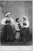 Allmogedansens vänner, Alma Fischer, Anna Brodin och herr Gussander. Foto år 1895.