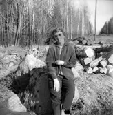 Kvinna. (Bilden något suddig)

