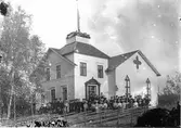 Ordenshuset i Hå, sångkören på taket. Foto vid invigning 1905.