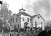 Ordenshuset i Hå, sångkören på taket. Foto vid invigning 1905.