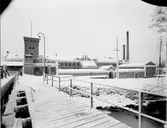 Gefle Manufactur AB, grundades 1849 - som ett av Sveriges första bolag enligt aktiebolagsformen.

Byggnadstekniska nyheter som gjutjärnskolonner kunde göra vävsalarna stora.

Testeboån





