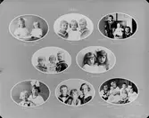 Åtta barnporträtt från olika familjer samlade på en bild




