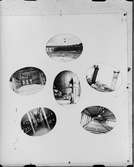 Collage av bilder på papperstillverkning