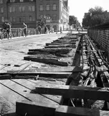 Centralbron lagas. Augusti 1950.


