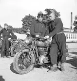 P 1:s Korpralskola på Gävlebesök. 11 augusti 1950.


