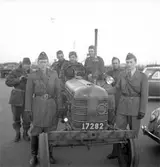 Kungsbäck. Hemkomst från manöver i Småland. 12 oktober  1950.



