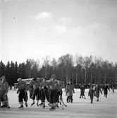Bandymatch på Kastvallen, Bomhus. 4 februari 1951.
