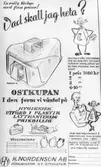 Herr Cehlvander representation av förslag till annons. 8 maj 1951.

