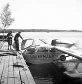 Pontonflygplan från Stockholm vid Fredriksskans. 4 juni 1951.