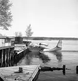 Pontonflygplan från Stockholm vid Fredriksskans. 4 juni 1951.