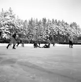 Bandymatch Bollnäs - Skutskär. 13 januari 1952.



