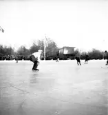 Bandymatch Forsbacka - Hammarby,  på Strömvallen. 13 januari 1952.