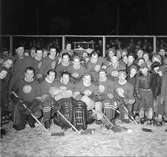 Ishockeymatch GGIK - Mora.  26 januari 1952.